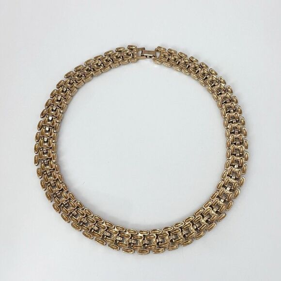 Vintage Gold Panther Chain Collar Necklace - Picture 5 of 5